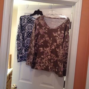 Bundle of two long sleeve casual shirts